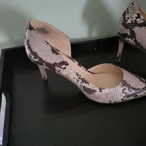 Snake print heels